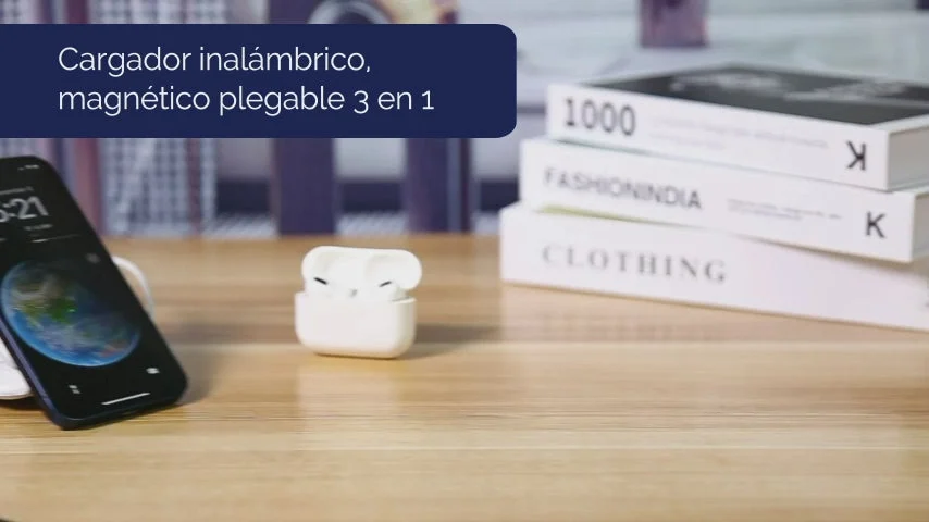 Cargador inalámbrico, magnético plegable 3 en 1 — foto 5