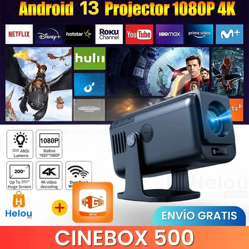 🎬 Proyector CineNova Pro Max 4K | Android 13 + WiFi 6 + Trípode — foto 1
