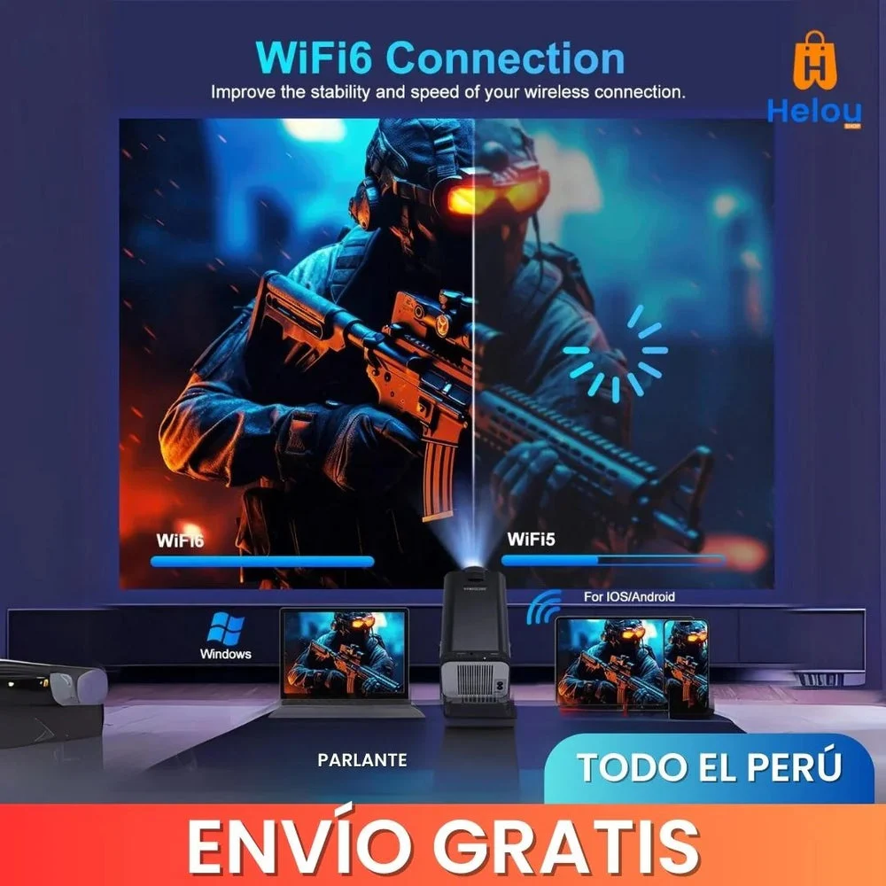 🎬 Proyector CineNova Pro Max 4K | Android 13 + WiFi 6 + Trípode — foto 4