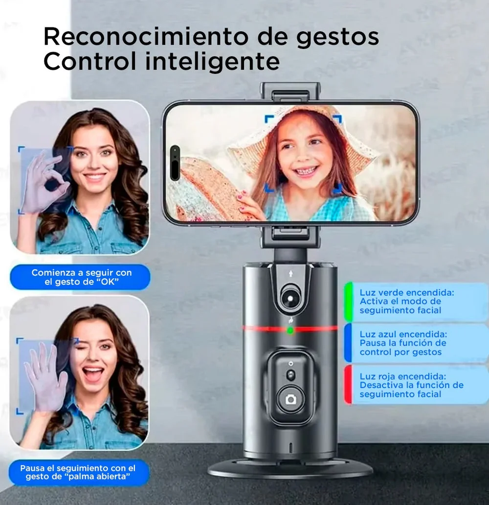 Trípode con seguimiento facial IA +Giro 360° — foto 5