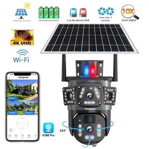 NUEVA CÁMARA TRIPLE LENTE DELUXE-Con panel solar e IA — foto 1