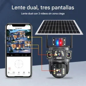 NUEVA CÁMARA TRIPLE LENTE DELUXE-Con panel solar e IA — foto 3