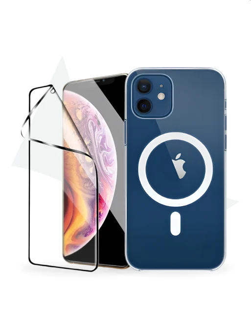 Pack Clear - Clear Case Magasafe + Xtreme Shield — foto 1