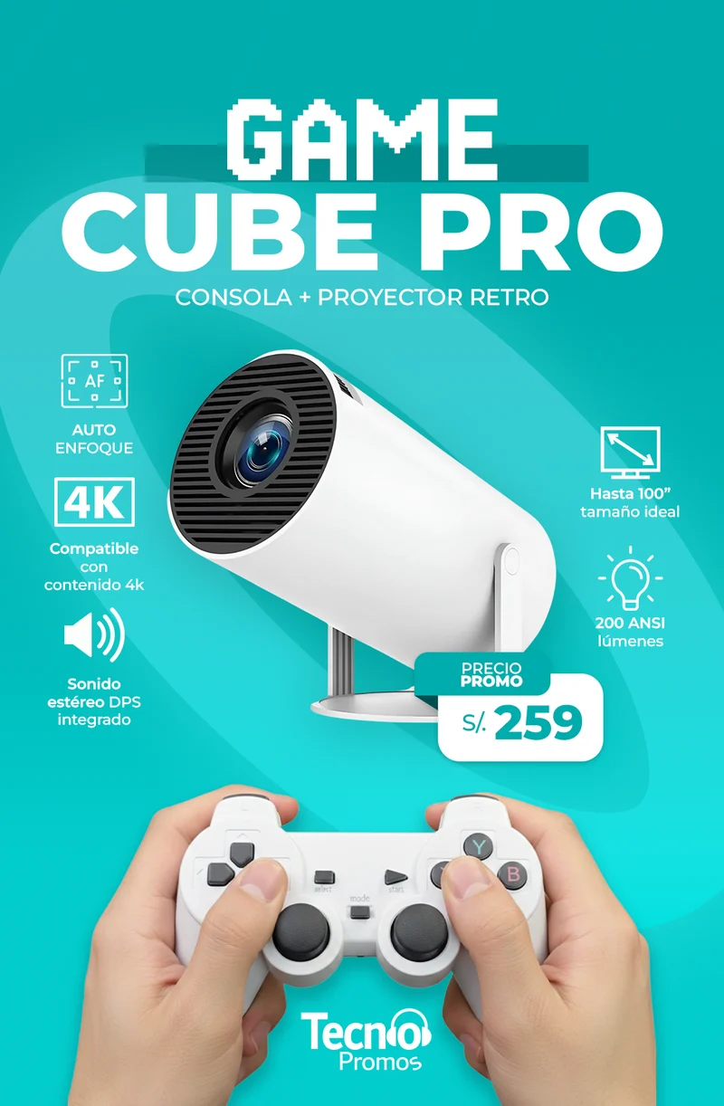 Proyector Smart 4K RetroPlay — 20,000 Juegos Incluidos — foto 2