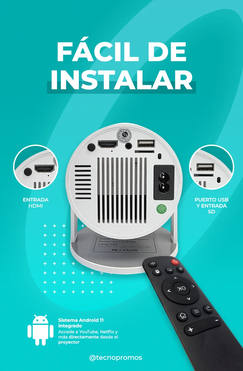 Proyector Smart 4K RetroPlay — 20,000 Juegos Incluidos — foto 3